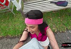 feeling excited during sneaky sex on tennis court