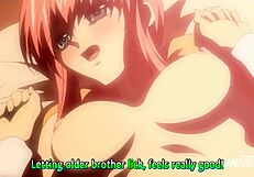 Subtitled Hentai featuring big tits and deepthroat compilation