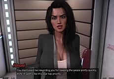 3D animated game with black MILF and monster cock