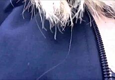 So hot, this rude girl pees everywhere with big tits and feet