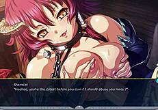 Big breasted beauty gets a titjob in this hentai game