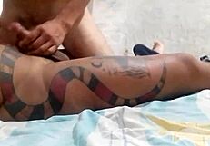 novinho enjoys oral with transsexual in subtle way