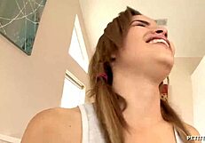 i saw small bodied teen get huge 9-inch cock in blowjob hardcore cumshot