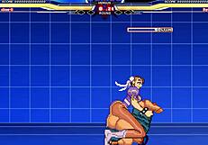 who wins when chunli takes on long in hentai cumshot battle?