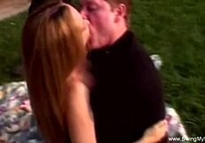 Beautiful Milf Swinger Banged Outdoors By Group