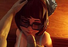 Velma gets DOGGYSTYLE fucked by a GHOST in the brothel, sucking BIG COCK