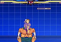 who wins when chunli takes on long in hentai cumshot battle?