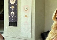 personal trainer enjoys a session with two blonde bbws