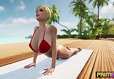 Ever seen a deep tissue massage turn into futanari foursome animation?