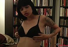 goth latina judas loves sucking cock deeply