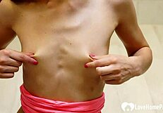 Hey, do you love watching a brunette teen get fisted hard at home?