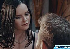 the girl in lingerie feels horny and sensual