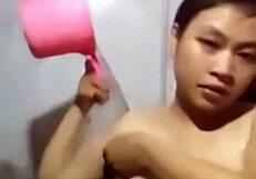 why’s this young khmer girl getting steamy in the shower?