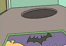 Cartoon porn with a Halloween theme of haunted house