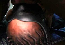 young african couple explores deepthroat with handcuffs and big cock