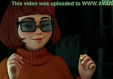 velma from scooby-doo gets wild in 3d hentai by redmoa