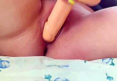 Big Rubber Dick Enters Tight Hole Of Shy Beauty, Leading To Luxury Orgasm