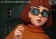 velma from scooby-doo gets wild in 3d hentai by redmoa
