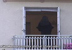 Gorgeous fit model bares all in her first shoot, feeling excited