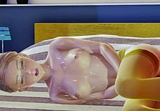 Teen Feels Pleasure in Stocking Solo Masturbation