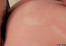 A masseur gives a special massage with a happy ending to a slutty client