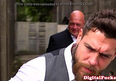 Blonde Big Titted Babe Getting Throat Slammed Hard in Wild Action, Wow, She Takes It All!