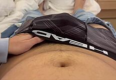 college girl hangs out with male friend at love hotel watching movies.