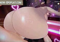 big ass animation with huge tits and pussy in brunette hentai