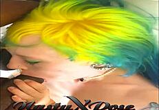 Skinny Whore Sucking Dick.