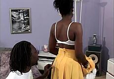 Black cheerleaders seduce their white teammates in an intense interracial scene