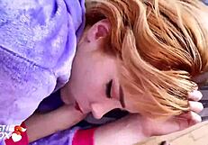 Babe gives morning blowjob and hard pussy fuck pov. Facial in kigurumi finishes it!