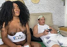 Chubby peruvian student gives rough ass to fill 😍