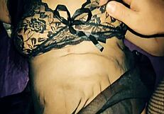 Night Amateur Couple Engages In Anal Sex Wearing Lingerie POV