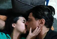 rolling hot fuck with young nymph and old stud