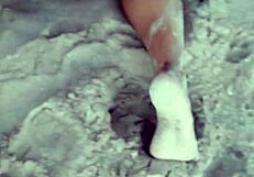 African scene at the beach of mar grande