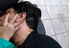 rolling hot fuck with young nymph and old stud