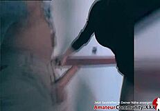 مص ساخن في الدرج يتحول لنيك حار مع ميلف على أريكة ألمانية