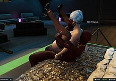 Big black cock destroys anal with big tits and old whore