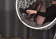 Imagine Cum Splashing Against My Pantyhose-Clad Pussy In This Homemade Gay Facial Cumshot Close-Up!