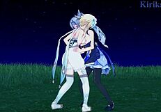 Lumine Keqing Mona Intense Lesbian Futanari Sex