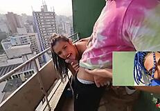 Caah Kabulosa Joins Balcony Threesome Fun