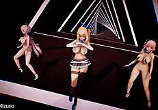 Adorable Girls Dancing to Luvoratorrrrry in MMD R18