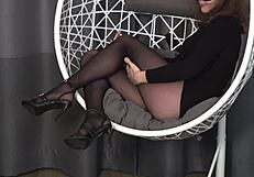 Imagine Cum Splashing Against My Pantyhose-Clad Pussy In This Homemade Gay Facial Cumshot Close-Up!