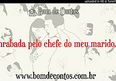 Narrated erotic tale of wife fucked by husband's boss