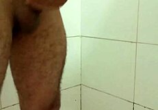 skinny gay guy rotating masturbation with big cock solo