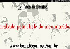 Narrated erotic tale of wife fucked by husband's boss