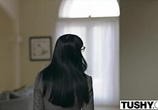 家庭教師とドッグスタイルで激しいアナル調教、フェラとガーピングアクション