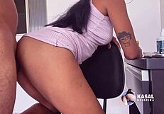 Pretty girl receives sensual ass and pussy massage in new tennis session