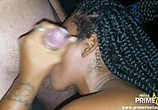 hot brunette banged in gangbang 😈