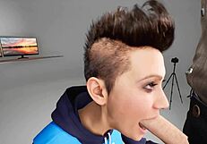 deepthroat quick blowjob 3d hentai gagging